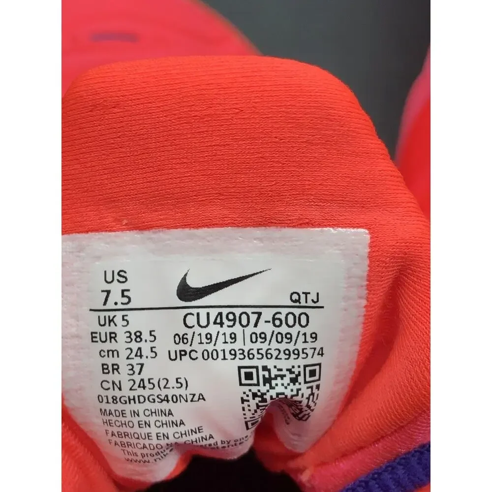 Nike Air Vapormax Plus Womens Size7.5 Sneakers Bright Crimson Pink Blast Running